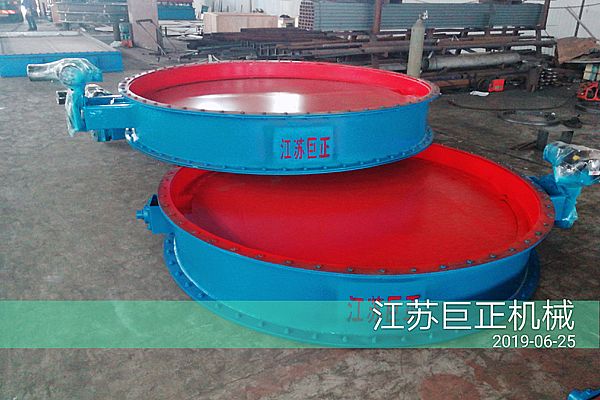 圓形擋板門(mén)（直徑220cm）制作完工，現(xiàn)場(chǎng)展示
